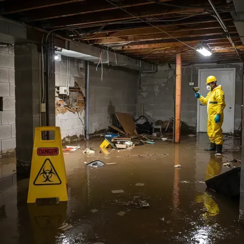 Flooded Basement Electrical Hazard in Cumberland, KY Property